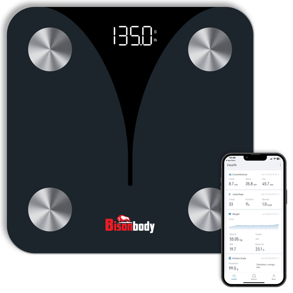 BisonBbody Best Rated Smart Scales - Fitness Track Scale